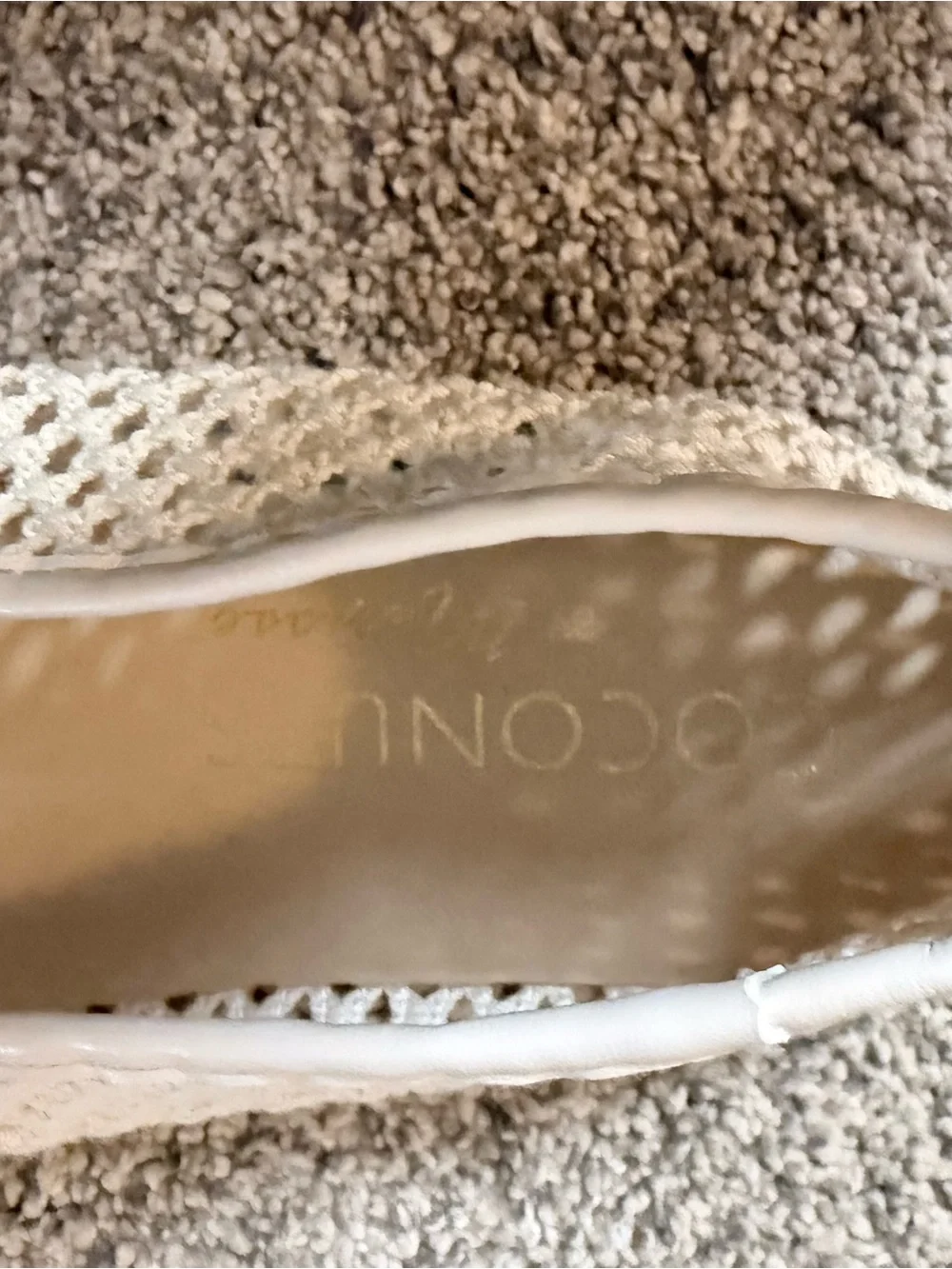 Coconuts by Matisse Cream Crochet Slip-On Flats
